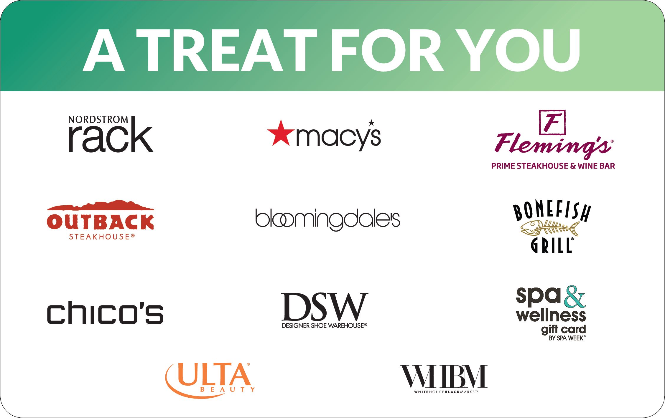 A Treat For You Gift Card