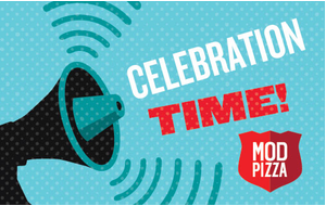 MOD Pizza Celebration Time eGift Card