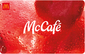 Physical McCafe Strawberry Refresher Gift Card  